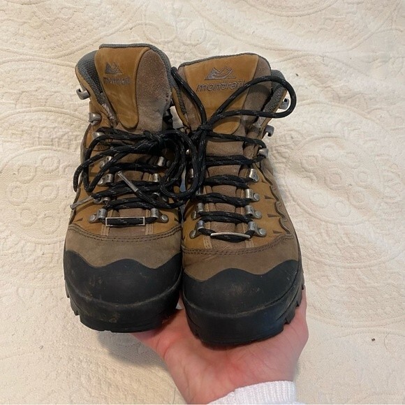 Montrail size 7.5 Vibram Sole Brown Gorpcore Outdoors Nature Hiking Boots - Picture 3 of 8